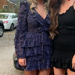 Worn once, navy dress